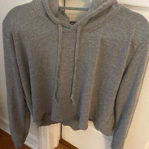 Brandy Melville Gray Cropped Hoodie